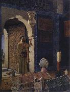 Old Man in front of a Child's Tomb., Osman Hamdy Bey